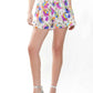 Sequin Spring Floral Shorts