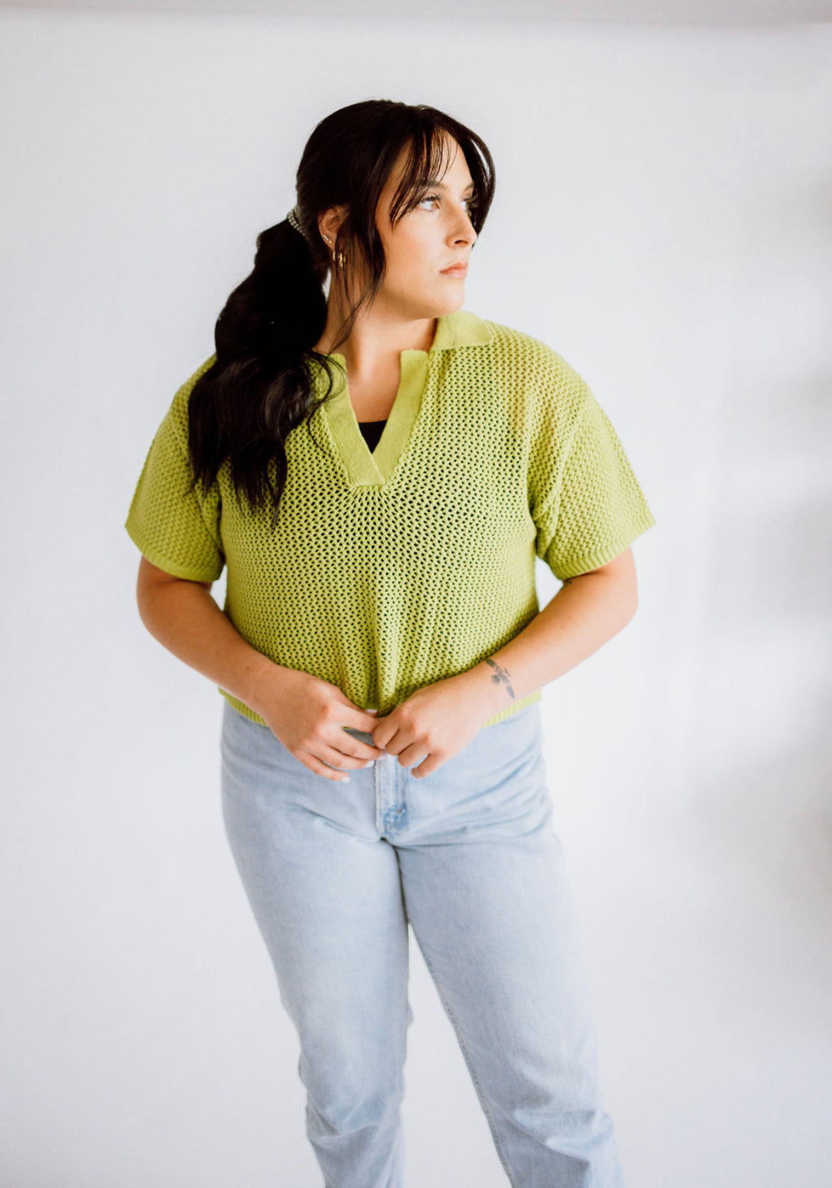Olive Beach Day Knit Top