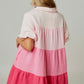 Pink Color Block Dress