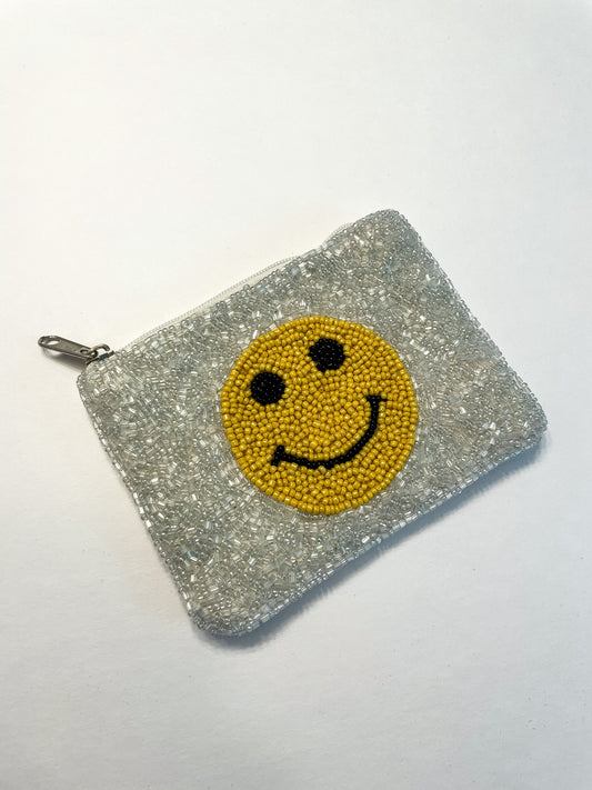 Smile Beaded Coin Purse